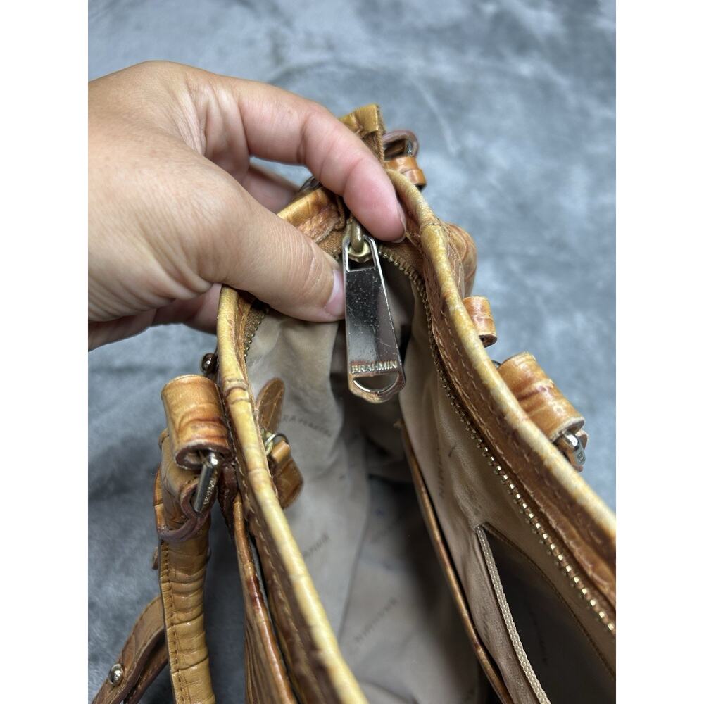 Brahmin Mini Arno Whiskey La Scala Shoulder Cross Body Bag - Picture 8 of 16